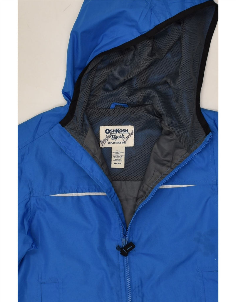 OSH KOSH Boys Hooded Rain Jacket 5-6 Years Medium Blue Polyester | Vintage Osh Kosh | Thrift | Second-Hand Osh Kosh | Used Clothing | Messina Hembry 