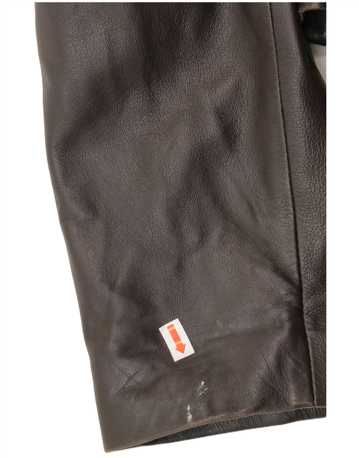Jobis Womens Leather Jacket UK 14 Medium Brown