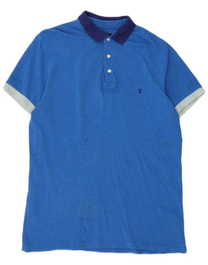 FRENCH CONNECTION Mens Polo Shirt XL Blue Cotton