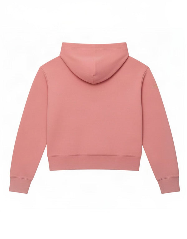 Champion Girls Graphic Hoodie Jumper 9-10 Years Medium Pink Cotton