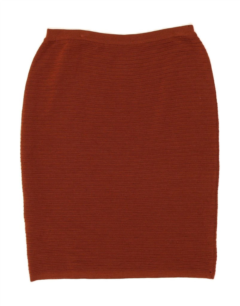 MARINA RINALDI Womens Knit Pencil Skirt Size 21 Medium W30  Brown Vintage Marina Rinaldi and Second-Hand Marina Rinaldi from Messina Hembry 