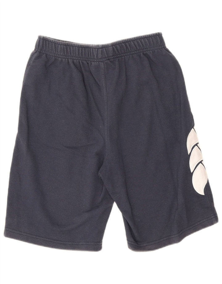 Canterbury Mens Graphic Sport Shorts Small Navy Blue Cotton