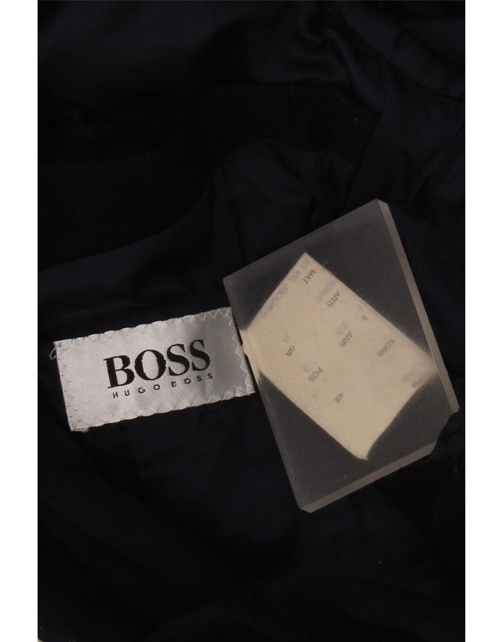 Hugo Boss Mens Double Breasted Blazer Jacket EU 48 Medium Navy Blue Wool