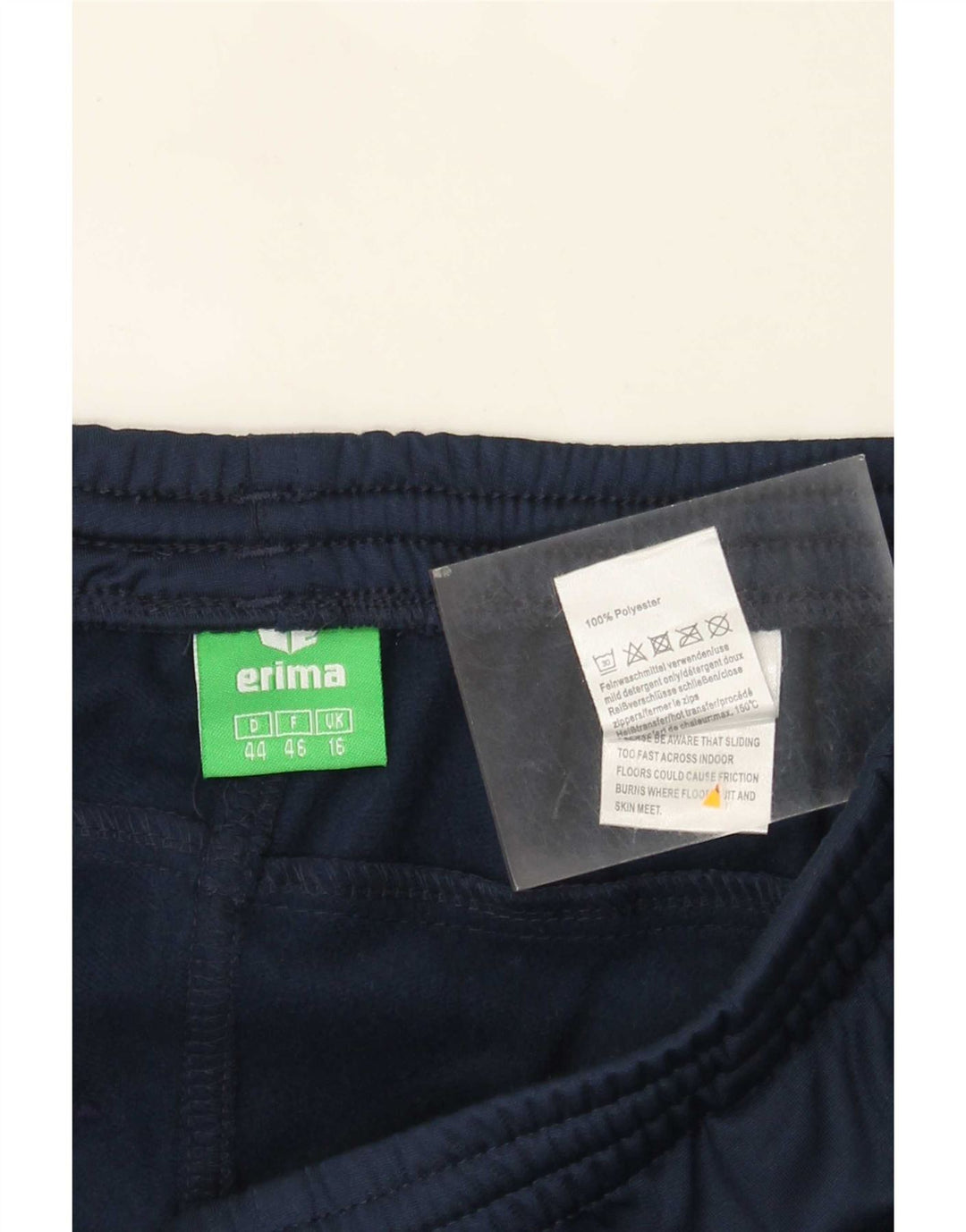 Erima Womens Tracksuit Trousers UK 16 Large Navy Blue Colourblock