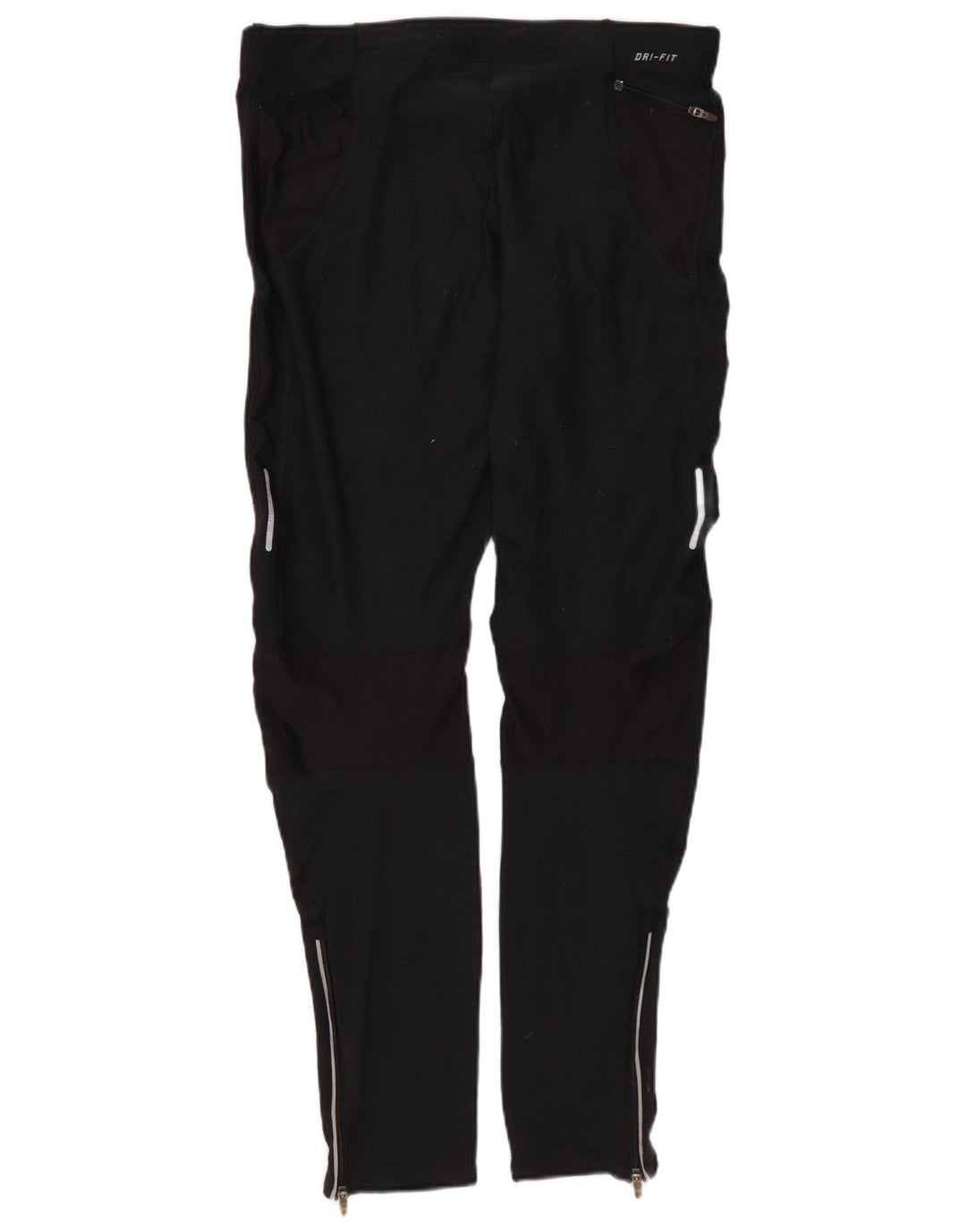 NIKE Womens Dri Fit Leggings UK 12 Medium  Black Polyester