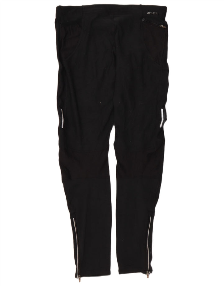 NIKE Womens Dri Fit Leggings UK 12 Medium  Black Polyester