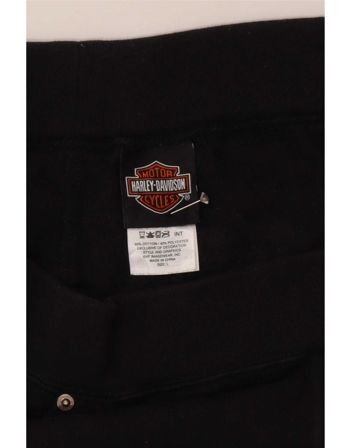 Harley Davidson Womens Capri Casual Trousers Large W40 Black Cotton