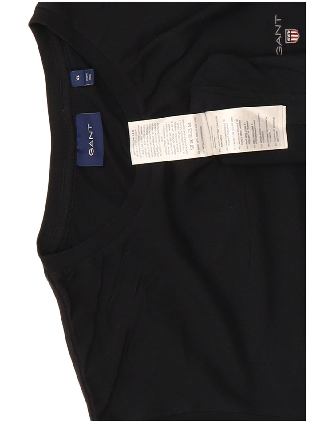 Gant Mens T-Shirt Top XL Navy Blue Cotton