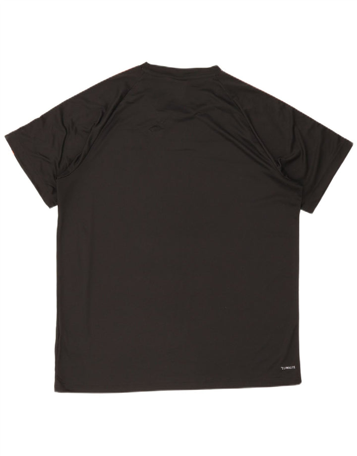Adidas Mens Climalite T-Shirt Top XL Black Polyester