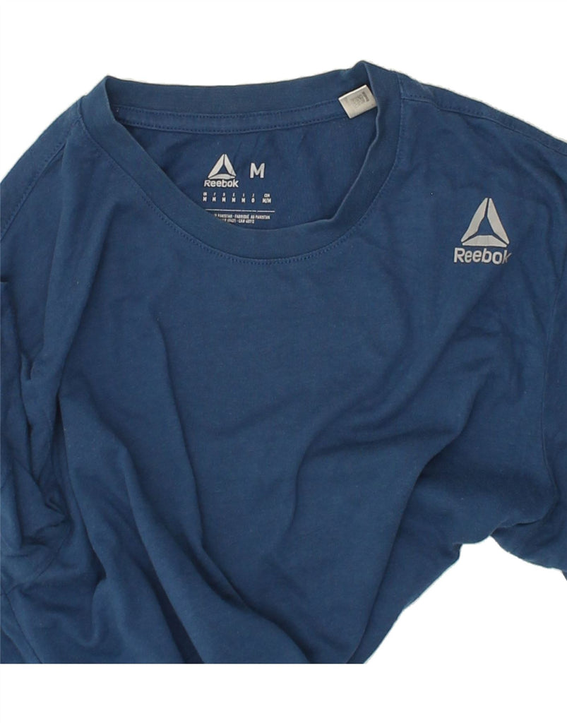 REEBOK Mens Graphic T-Shirt Top Medium Navy Blue Cotton | Vintage Reebok | Thrift | Second-Hand Reebok | Used Clothing | Messina Hembry 