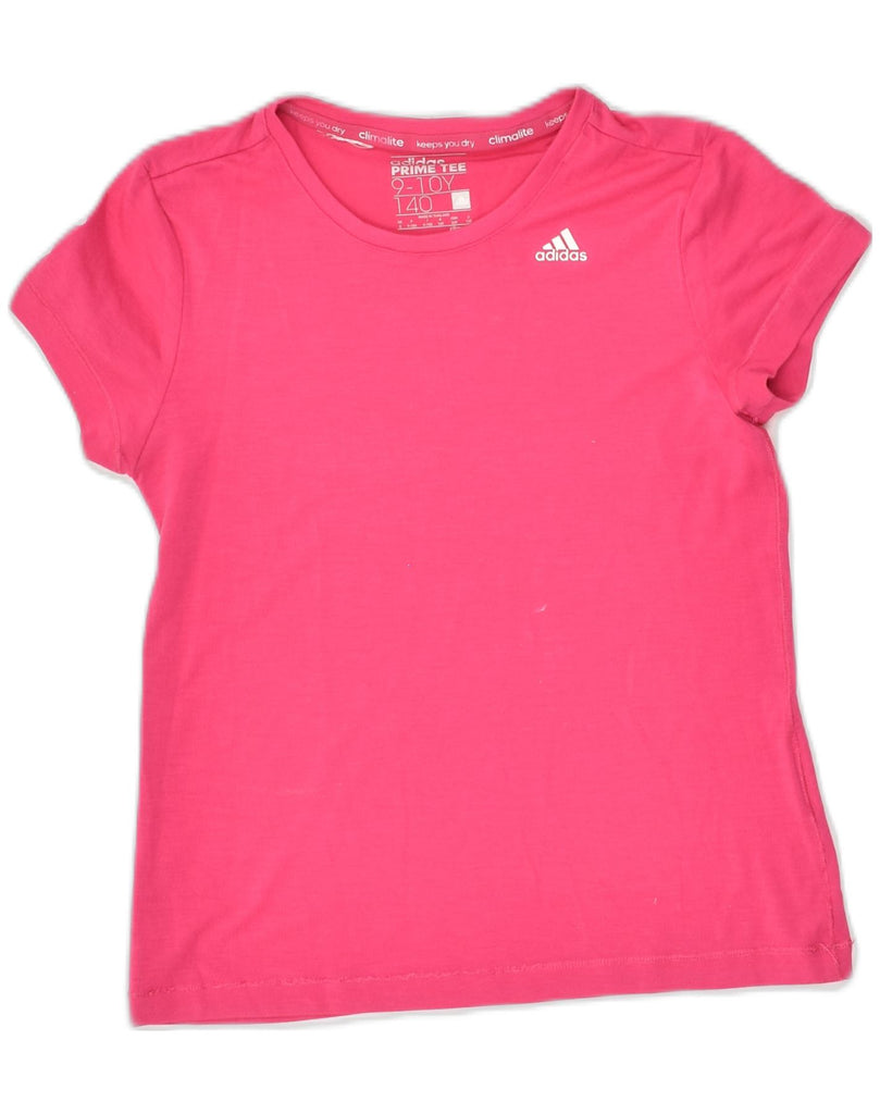 ADIDAS Girls Climalite T-Shirt Top 9-10 Years Pink | Vintage Adidas | Thrift | Second-Hand Adidas | Used Clothing | Messina Hembry 