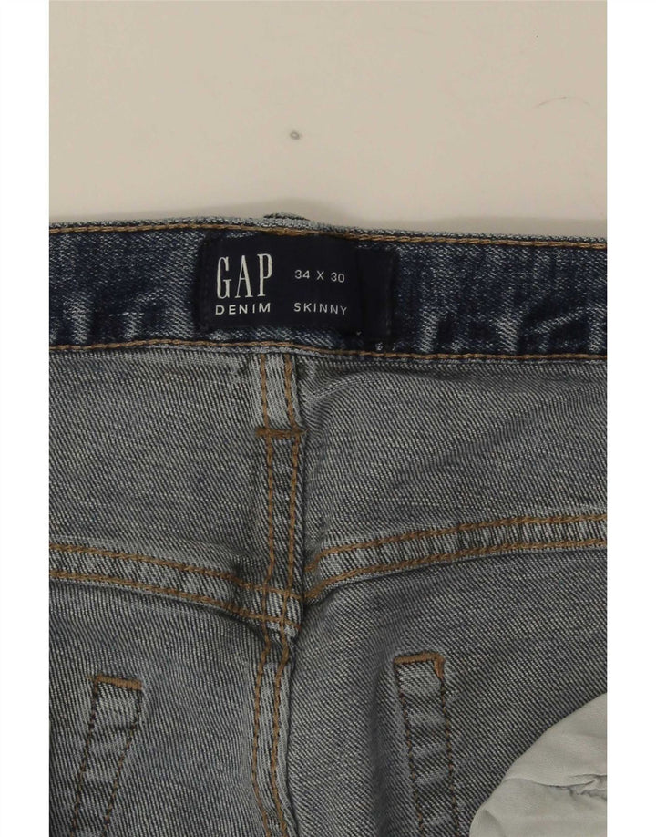 Gap Mens Skinny Jeans W34 L30 Blue Cotton