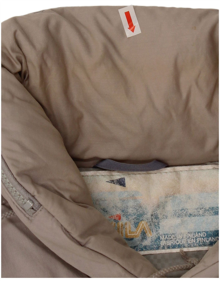 Skila Mens Hooded Padded Jacket EU 50 Large Grey Cotton