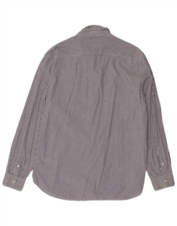 French Connection Mens Shirt Large Navy Blue Pinstripe
