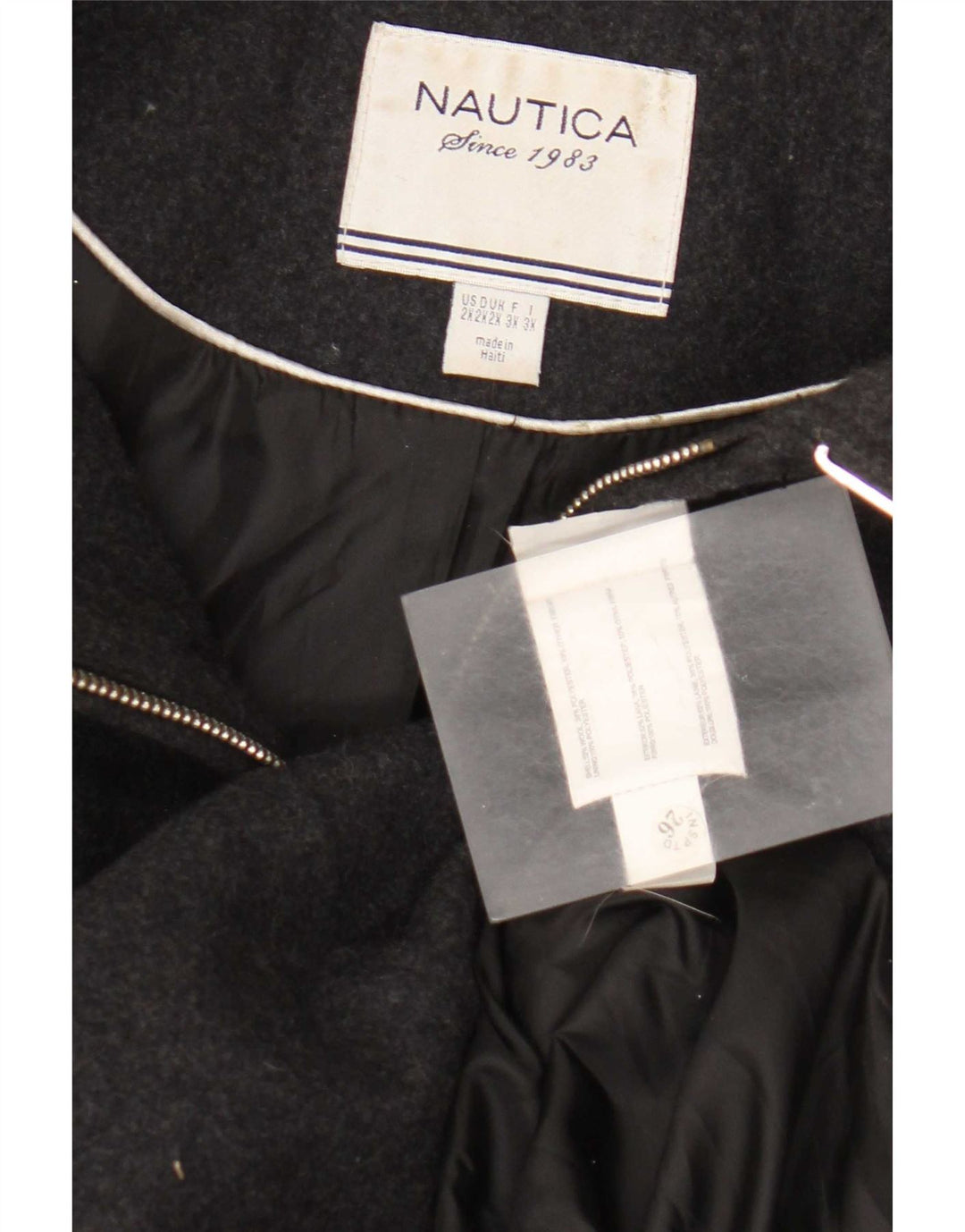 Nautica Womens Bomber Jacket UK 20 2XL Grey Wool