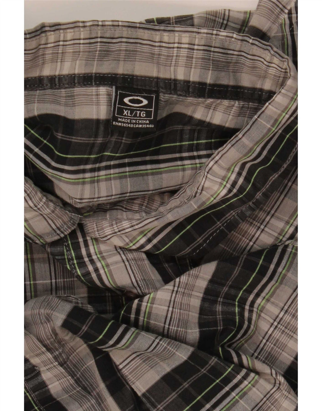Oakley Mens Short Sleeve Shirt XL Grey Check