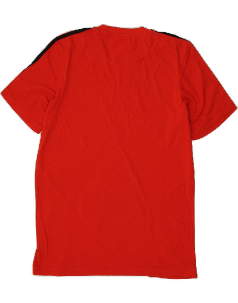 ADIDAS Womens T-Shirt Top UK 14 Medium Red Cotton Vintage Adidas and Second-Hand Adidas from Messina Hembry 