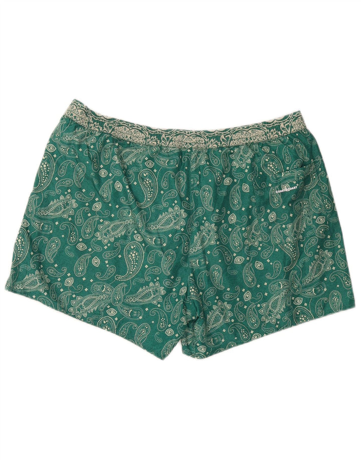 COAST Mens Swimming Shorts Large  Green Paisley