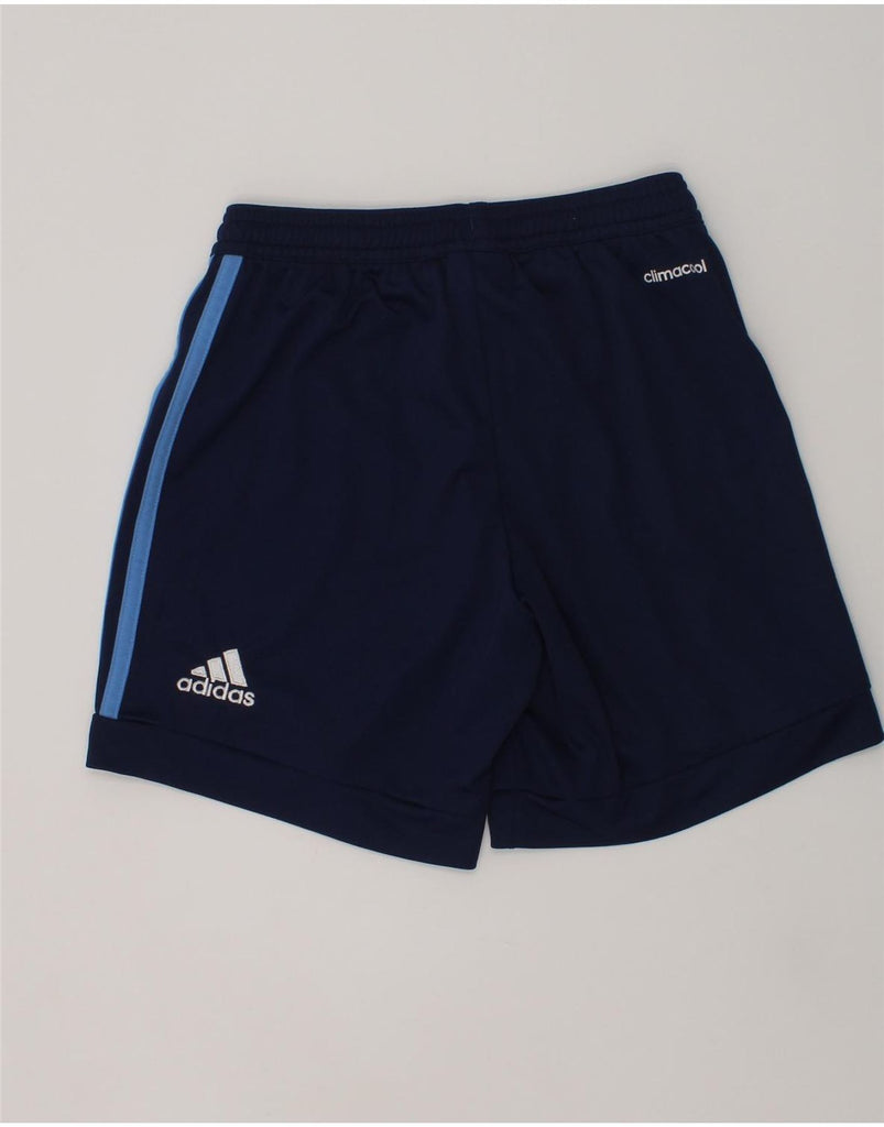 ADIDAS Boys Sport Shorts 7-8 Years Navy Blue Polyester | Vintage Adidas | Thrift | Second-Hand Adidas | Used Clothing | Messina Hembry 