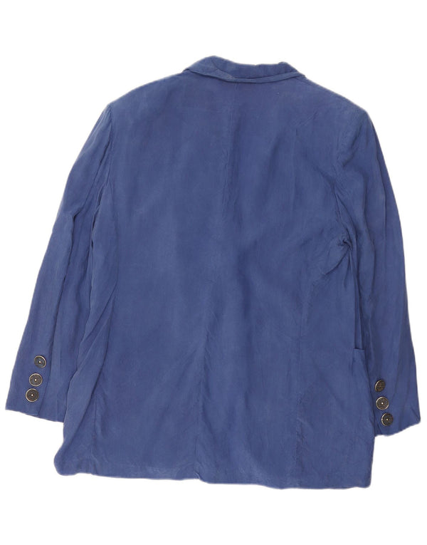 Roccobarocco Womens 2 Button Blazer Jacket UK 12 Medium Blue