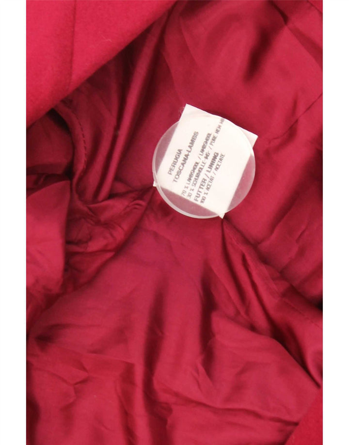 Vintage Womens Double Breasted Blazer Jacket EU 40 Medium Red Lambswool