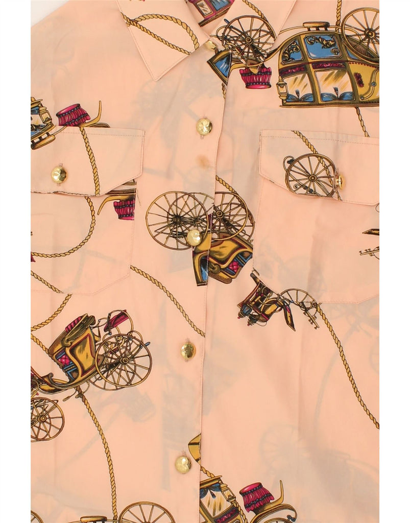 GIULIA GALANTI Womens Abstract Pattern Shirt Medium Pink Polyester | Vintage Giulia Galanti | Thrift | Second-Hand Giulia Galanti | Used Clothing | Messina Hembry 