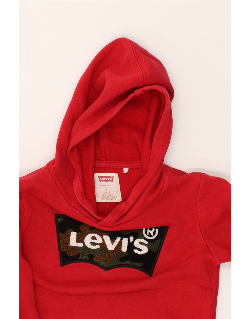 LEVI'S Girls Graphic Hoodie Jumper 4-5 Years Red | Vintage Levi's | Thrift | Second-Hand Levi's | Used Clothing | Messina Hembry 