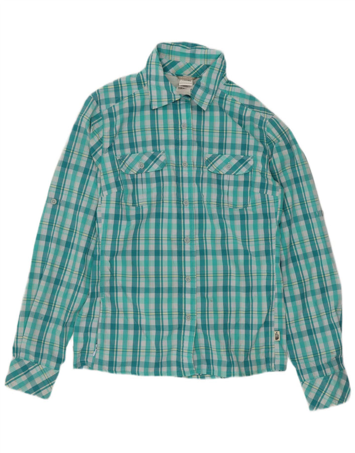 The North Face Womens Shirt UK 10 Small Green Check Nylon