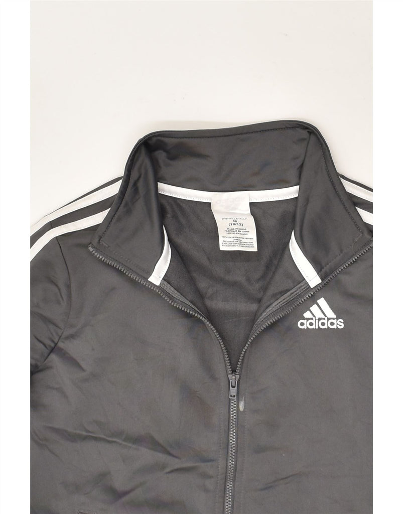 ADIDAS Boys Tracksuit Top Jacket 10-11 Years Medium Grey Polyester | Vintage Adidas | Thrift | Second-Hand Adidas | Used Clothing | Messina Hembry 