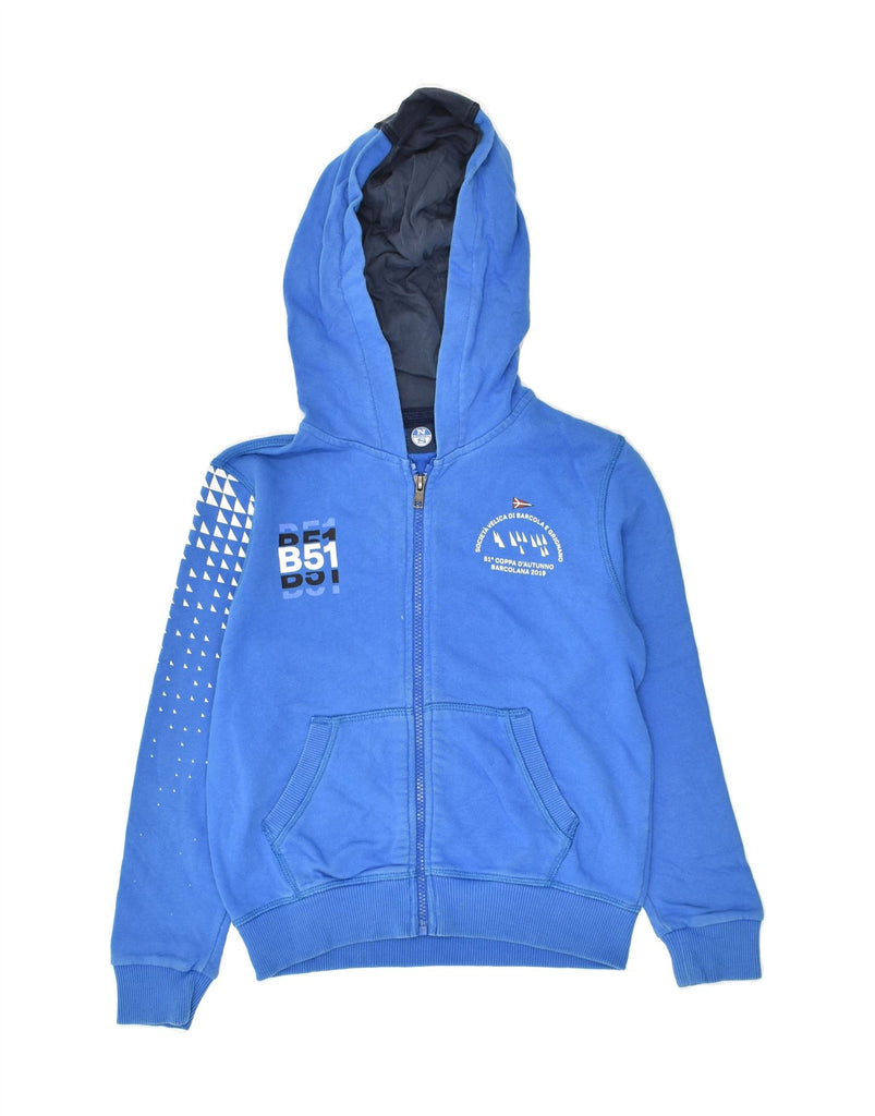 NORTH SAILS Boys Barcolana 51 Graphic Zip Hoodie Sweater 7-8 Years Blue | Vintage North Sails | Thrift | Second-Hand North Sails | Used Clothing | Messina Hembry 