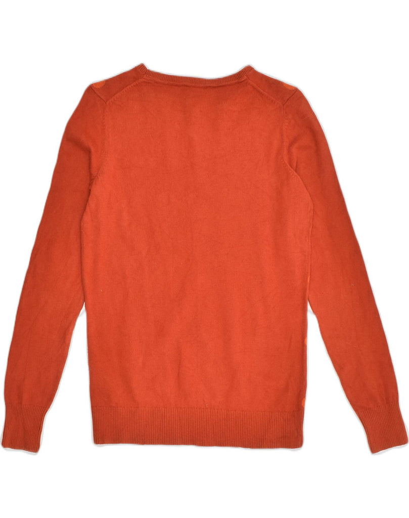 TOMMY HILFIGER Womens Crew Neck Jumper Sweater UK 8 Small Orange Polka Dot | Vintage Tommy Hilfiger | Thrift | Second-Hand Tommy Hilfiger | Used Clothing | Messina Hembry 