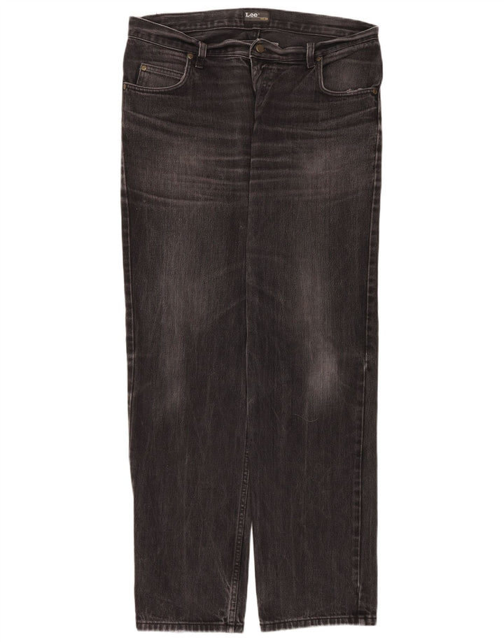 Lee Mens Brooklyn Straight Jeans W36 L34 Black Cotton