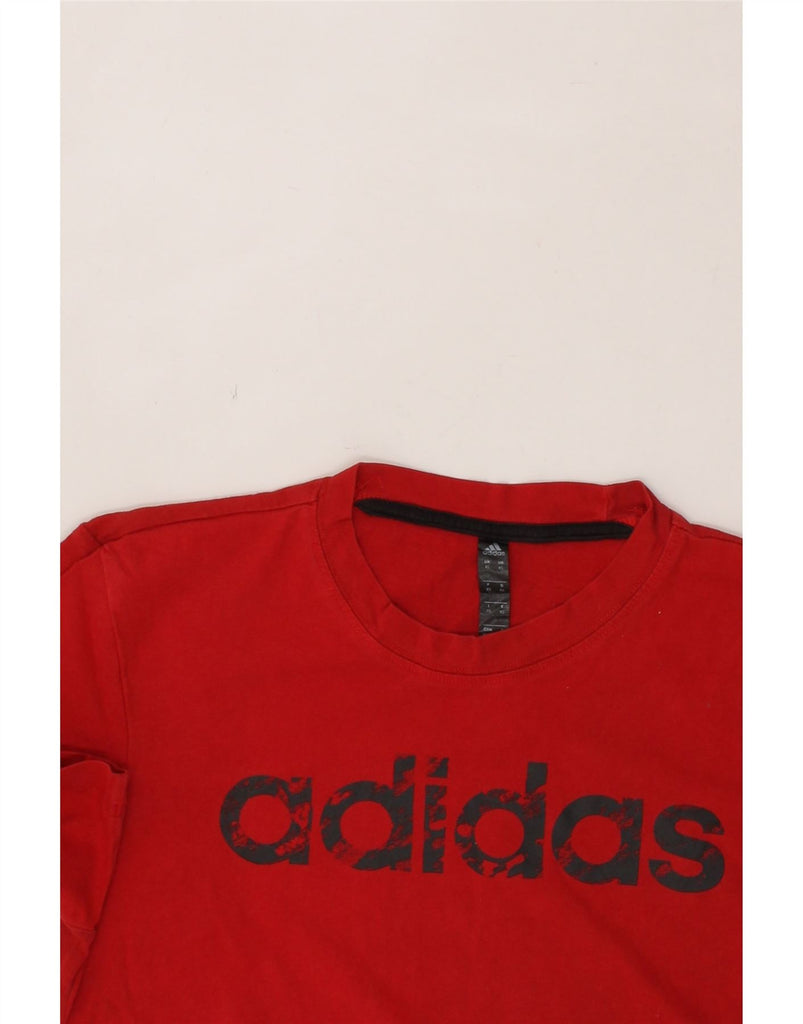 ADIDAS Mens Graphic T-Shirt Top XS Red Cotton Vintage Adidas and Second-Hand Adidas from Messina Hembry 