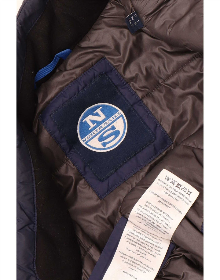 North Sails Mens Bomber Jacket UK 38 Medium Navy Blue Polyamide