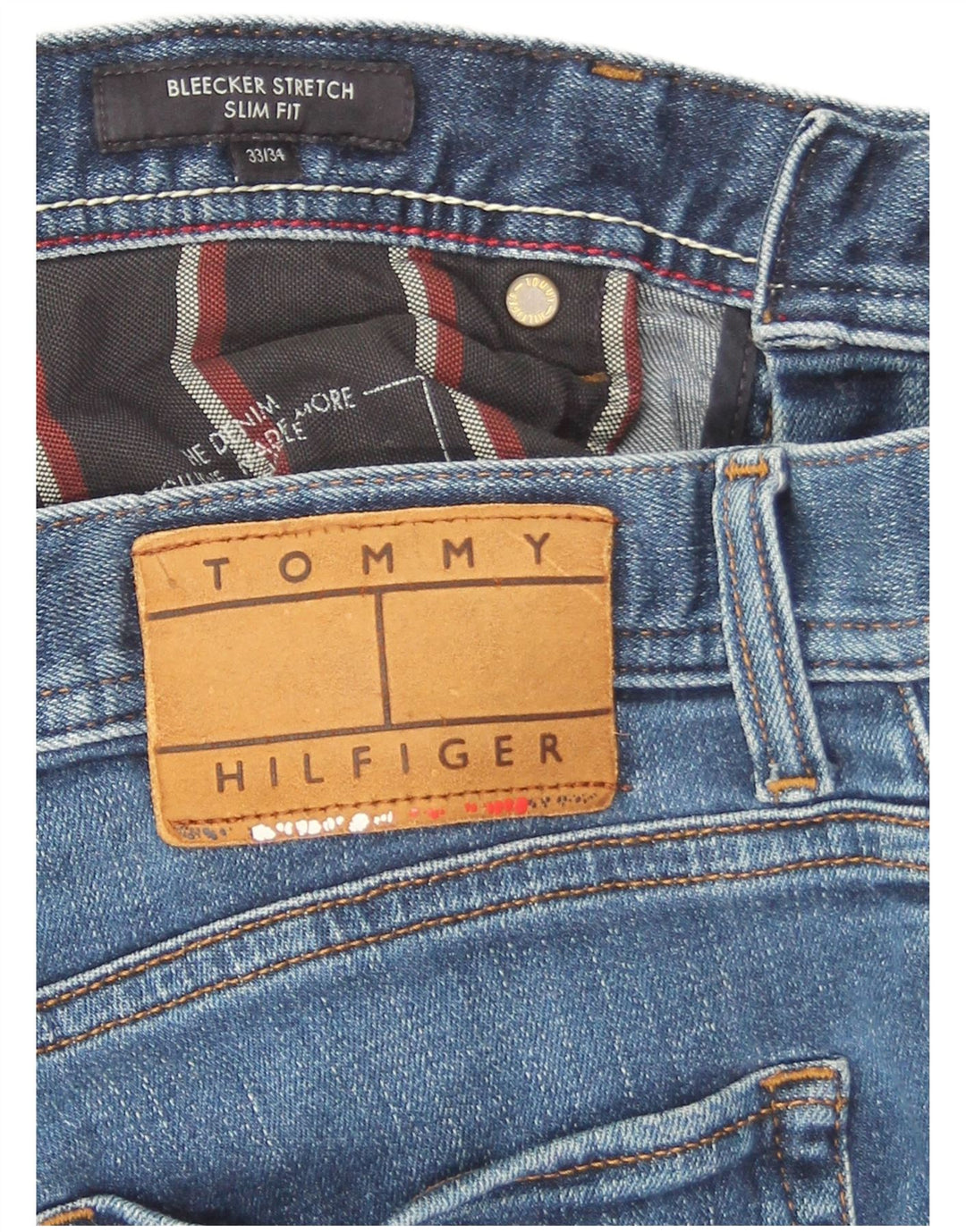 Tommy Hilfiger Mens Bleecker Slim Jeans W33 L30 Blue Cotton