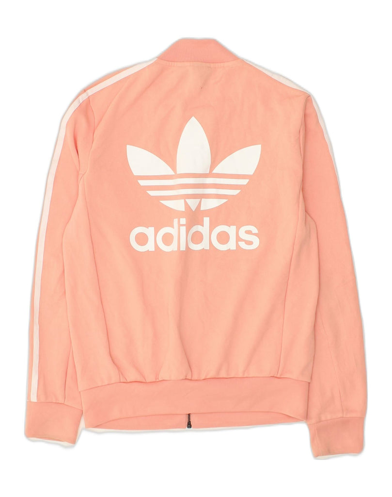 ADIDAS Womens Graphic Tracksuit Top Jacket UK 6 XS Pink Polyester | Vintage Adidas | Thrift | Second-Hand Adidas | Used Clothing | Messina Hembry 