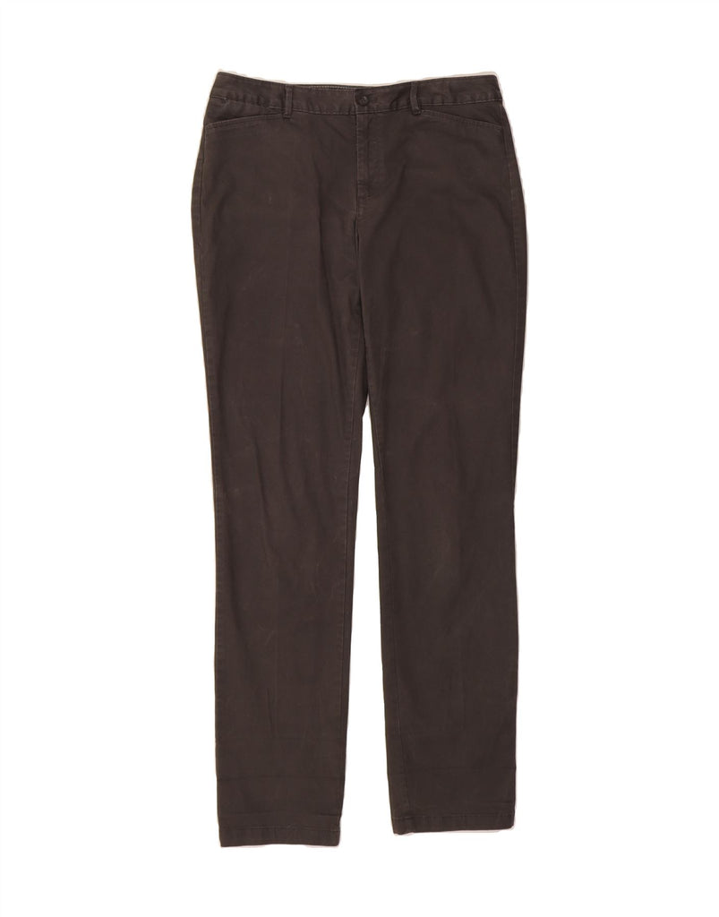 EDDIE BAUER Womens Curvy Straight Casual Trousers US 12 Large W34 L35 Grey Vintage Eddie Bauer and Second-Hand Eddie Bauer from Messina Hembry 