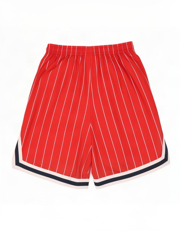 Karl Kani Mens Sport Shorts Small Red Striped Polyester