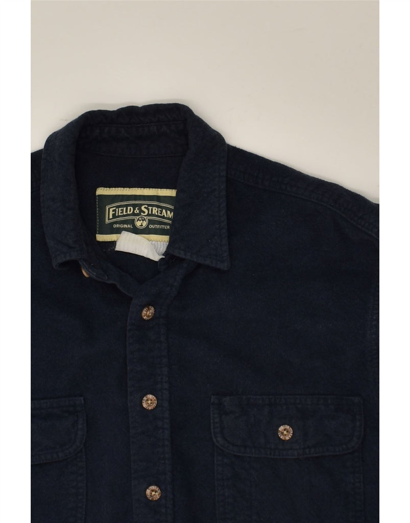 VINTAGE Mens Shirt Medium Navy Blue | Vintage Vintage | Thrift | Second-Hand Vintage | Used Clothing | Messina Hembry 