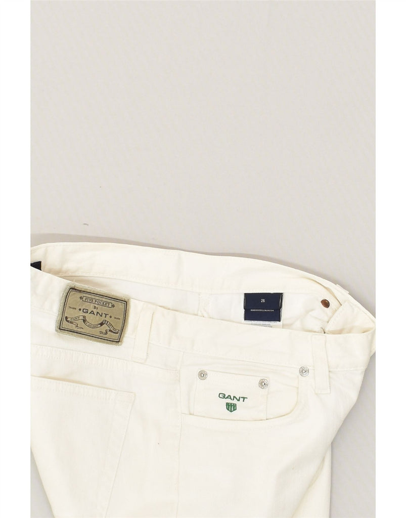 GANT Womens Regular Fit Low Waist Slim Jeans W26 L27  White Cotton | Vintage Gant | Thrift | Second-Hand Gant | Used Clothing | Messina Hembry 