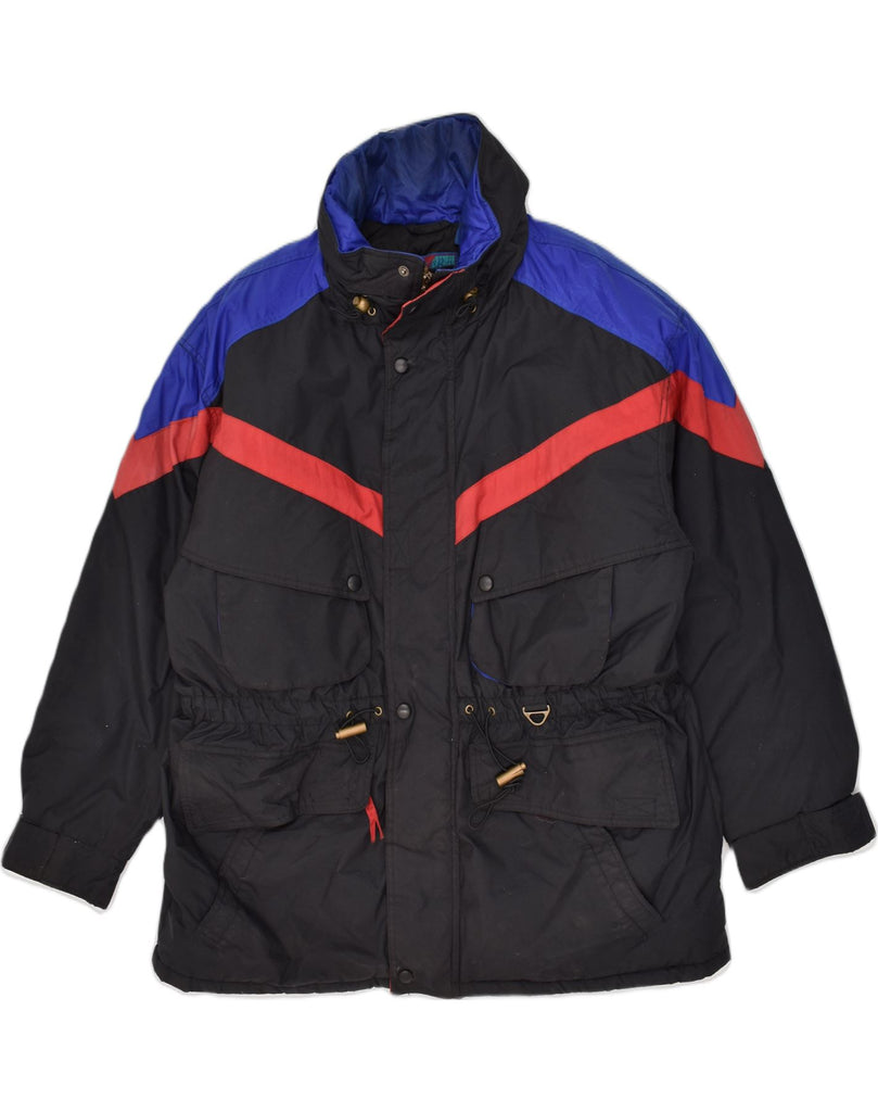 ST. JOHN'S BAY Mens Outdoor Hooded Padded Jacket UK 42 XL Black | Vintage St. John's Bay | Thrift | Second-Hand St. John's Bay | Used Clothing | Messina Hembry 