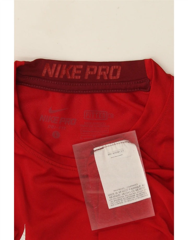 Nike Boys Dri Fit Graphic T-Shirt Top 12-13 Years Large  Red Polyester