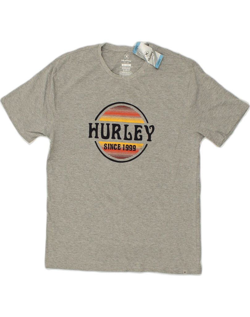 HURLEY Mens Graphic T-Shirt Top Large Grey Cotton | Vintage Hurley | Thrift | Second-Hand Hurley | Used Clothing | Messina Hembry 