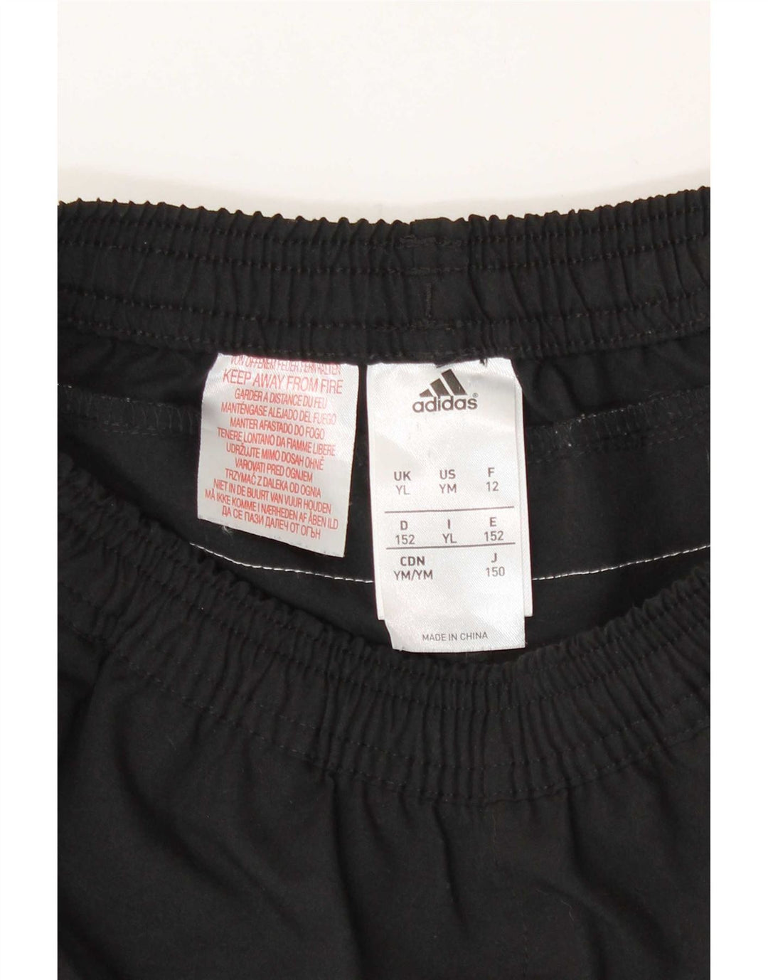 Adidas Boys Sport Shorts 11-12 Years Large Black Polyester