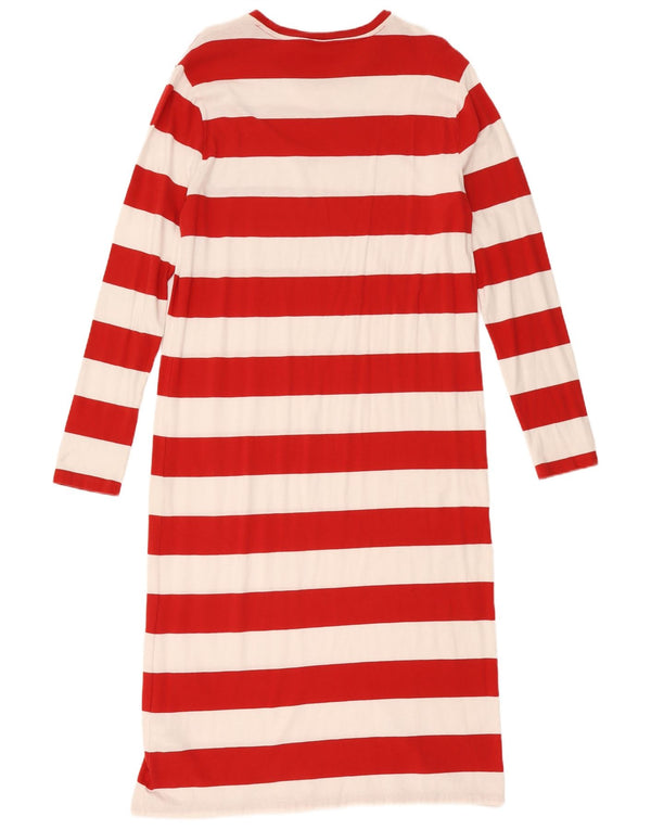 Polo Ralph Lauren Womens Long Sleeve T-Shirt Dress UK 14 Large Red Striped