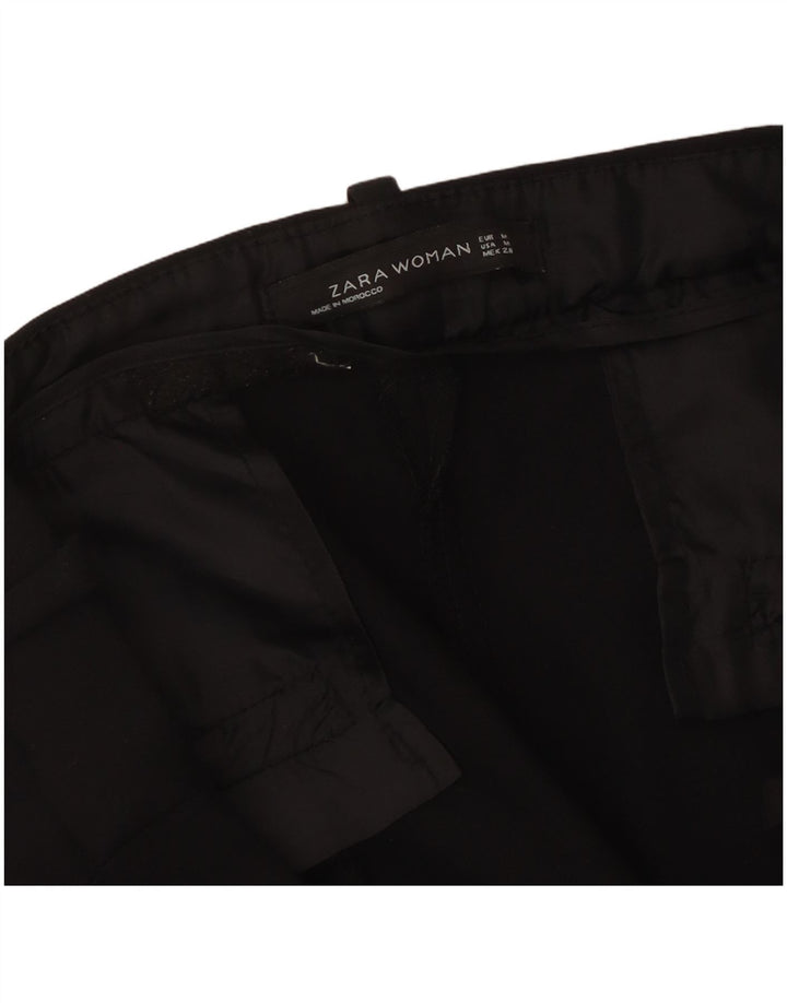 Zara Womens Slim Casual Trousers Medium W32 L26 Black