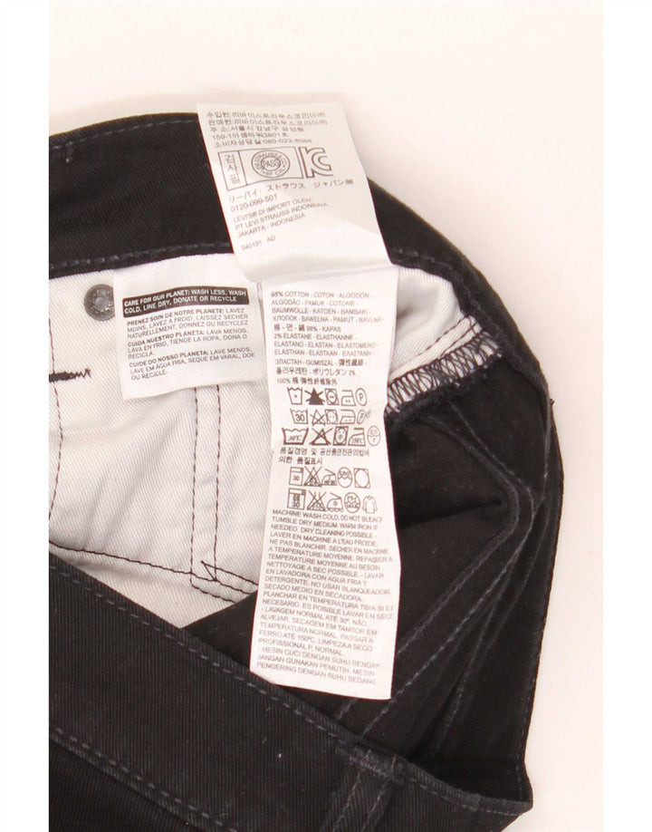 Levi's Mens Straight Jeans W30 L30 Black Cotton