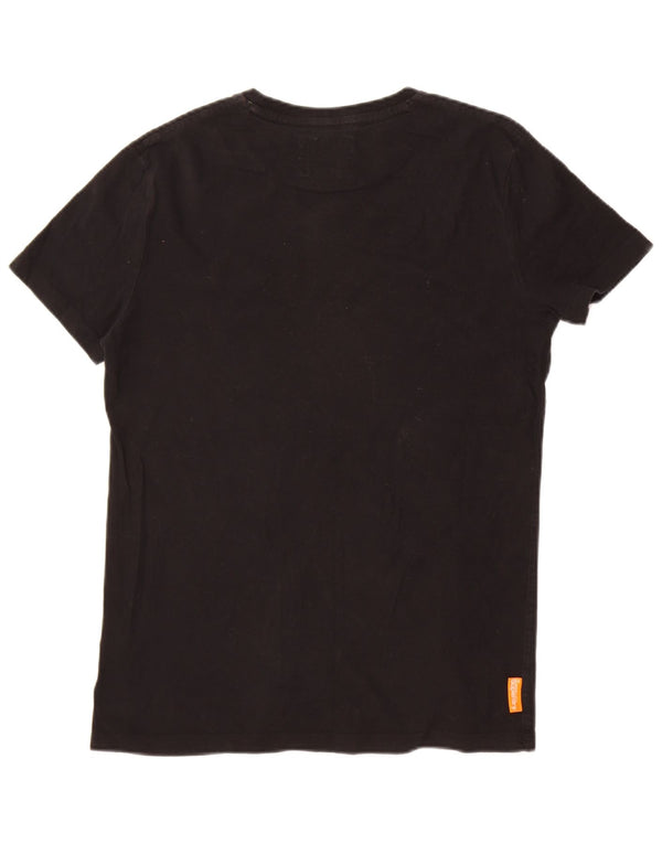 Superdry Mens T-Shirt Top Large Black Cotton