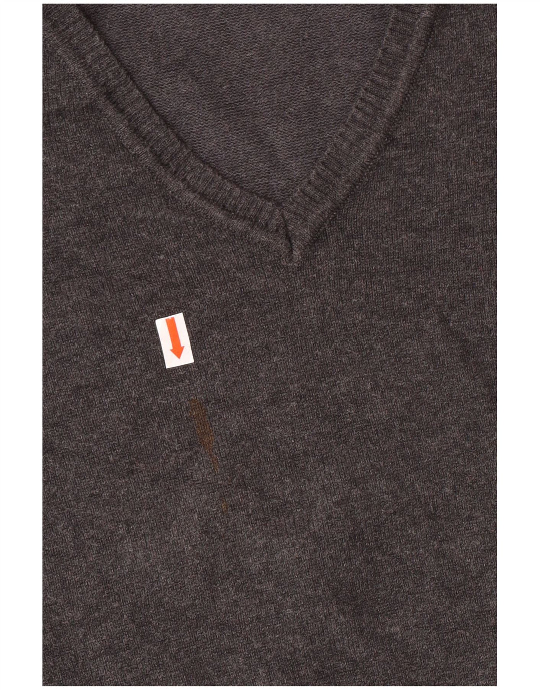 Zara Boys V-Neck Jumper Sweater 7-8 Years Small Grey Cotton