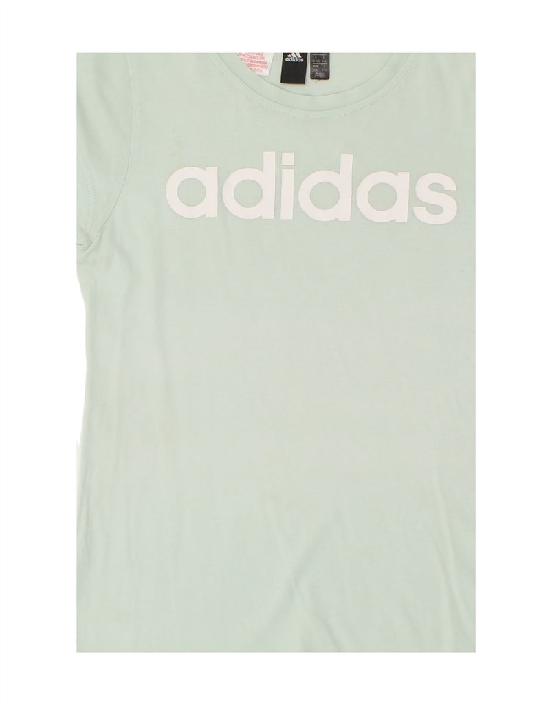 ADIDAS Girls Graphic T-Shirt Top 13-14 Years Green Cotton | Vintage Adidas | Thrift | Second-Hand Adidas | Used Clothing | Messina Hembry 